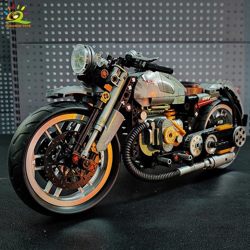 Classic motorbike building - classic,